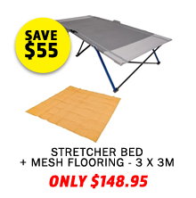 Stretcher bed + Mesh Flooring - 3 x 3m