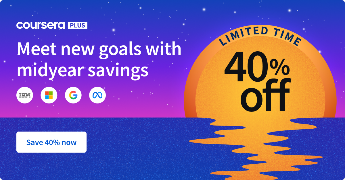 Save 40% now