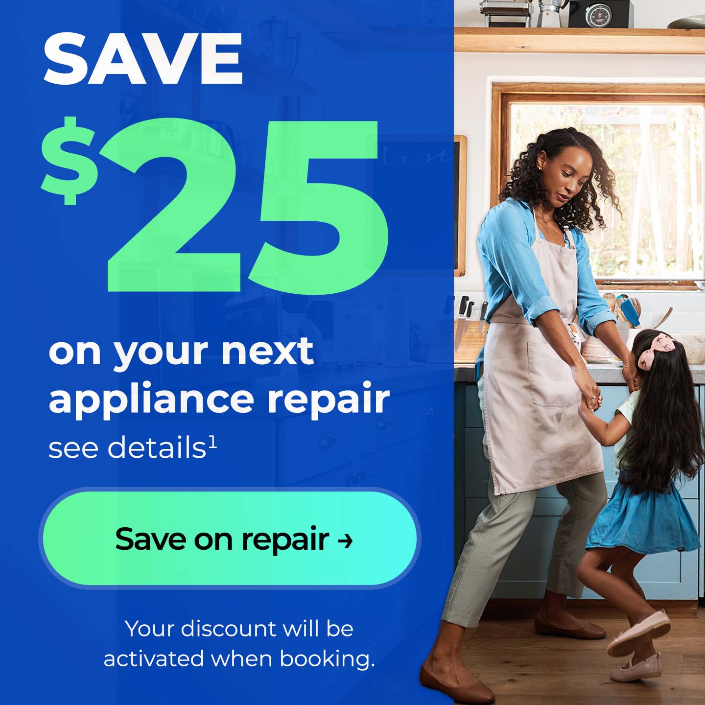 Save $25 on your next repair, see details. Button: Save on repair
