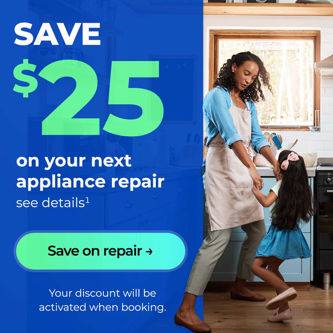 Save $25 on your next repair, see details. Button: Save on repair