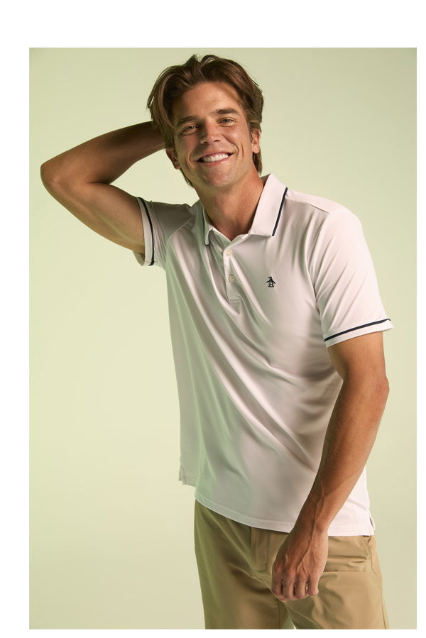 Shop Contrast Tipping Solid Golf Polo