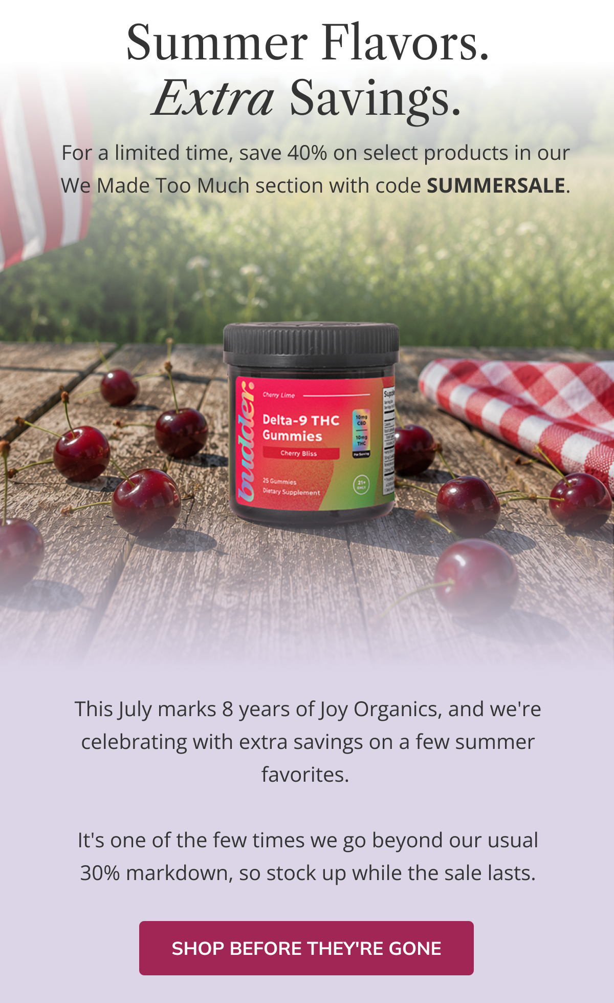 Summer Flavors. Extra Savings.