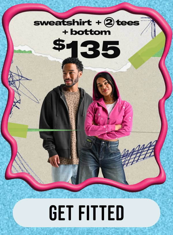Get two tees, a hoodie, and a bottom for $135 | Shop now