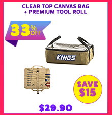 Clear Top Canvas Bag + Premium Tool Roll