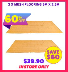 2 x Mesh Flooring 5m x 2.5m