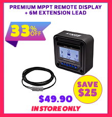 Premium MPPT Remote Display + 6M Extension Lead