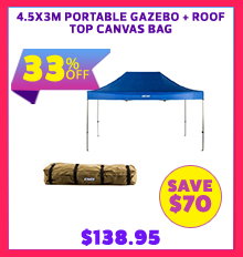 4.5x3m Portable Gazebo + Roof Top Canvas Bag