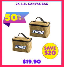 2x 3.3L Canvas Bag
