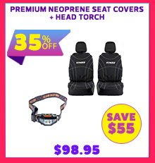 Premium Neoprene Seat Covers + Head Torch
