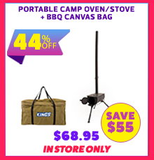 Portable Camp Oven/Stove + BBQ Canvas Bag