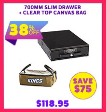 700mm Slim Drawer + Clear Top Canvas Bag