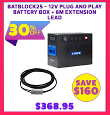 BatBlock25 - 12V Plug and Play Battery Box + 6m Extension Lead