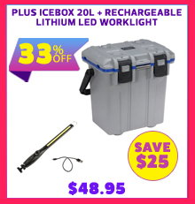 Plus Icebox 20L + Rechargeable Lithium LED Worklight