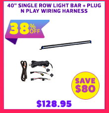 40 Single Row Light Bar + Plug N Play Wiring Harness