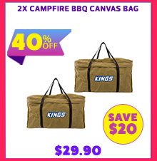 2x Campfire BBQ Canvas Bag