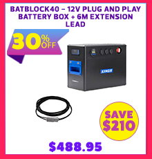 BatBlock40 - 12V Plug and Play Battery Box + 6m Extension Lead