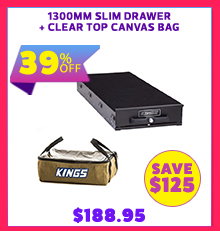1300mm Slim Drawer + Clear Top Canvas Bag