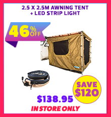 2.5 x 2.5m Awning Tent + LED Strip Light