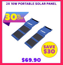 2x 10W Portable Solar Panel