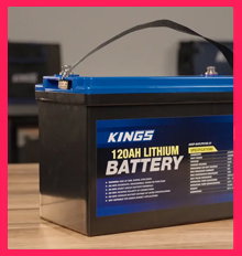 12V 120Ah Deep Cycle Lithium LiFePO4 Battery + Battery Tray To Suit Standard Battery