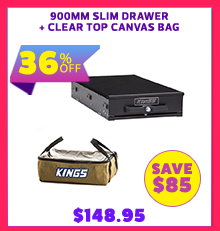 900mm Slim Drawer + Clear Top Canvas Bag
