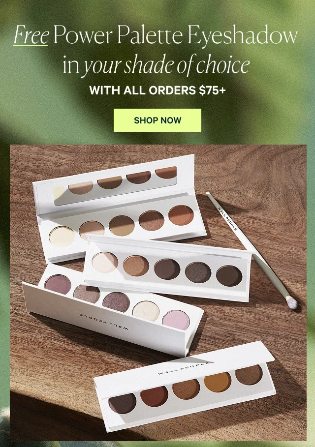 free power palette eyeshadow with orders $75+