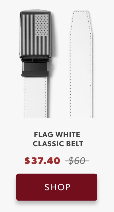 Shop Flag White Classic Belt