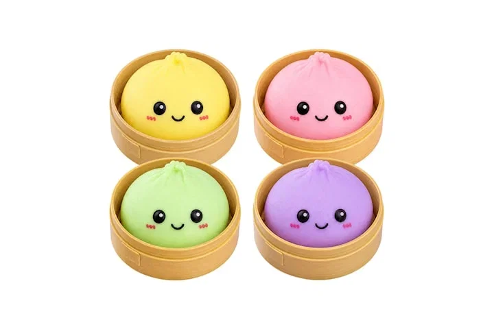 Dumpling Squishy Mystery Box - Kawaii stressboll 5,5 cm 2-pack