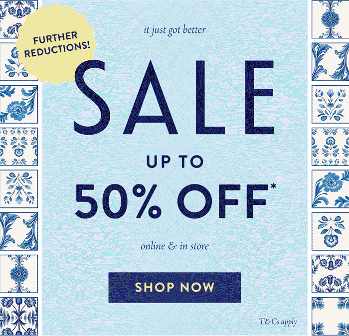 SALE up to 50% off*