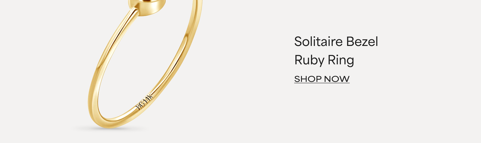Solitaire Bezel Ruby Ring