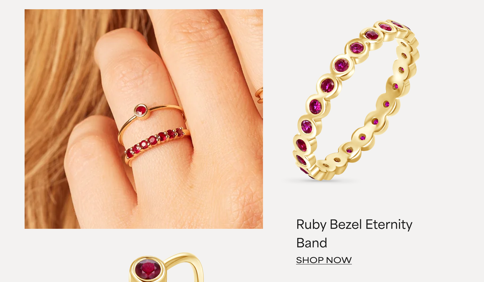 Ruby Bezel Eternity Band
