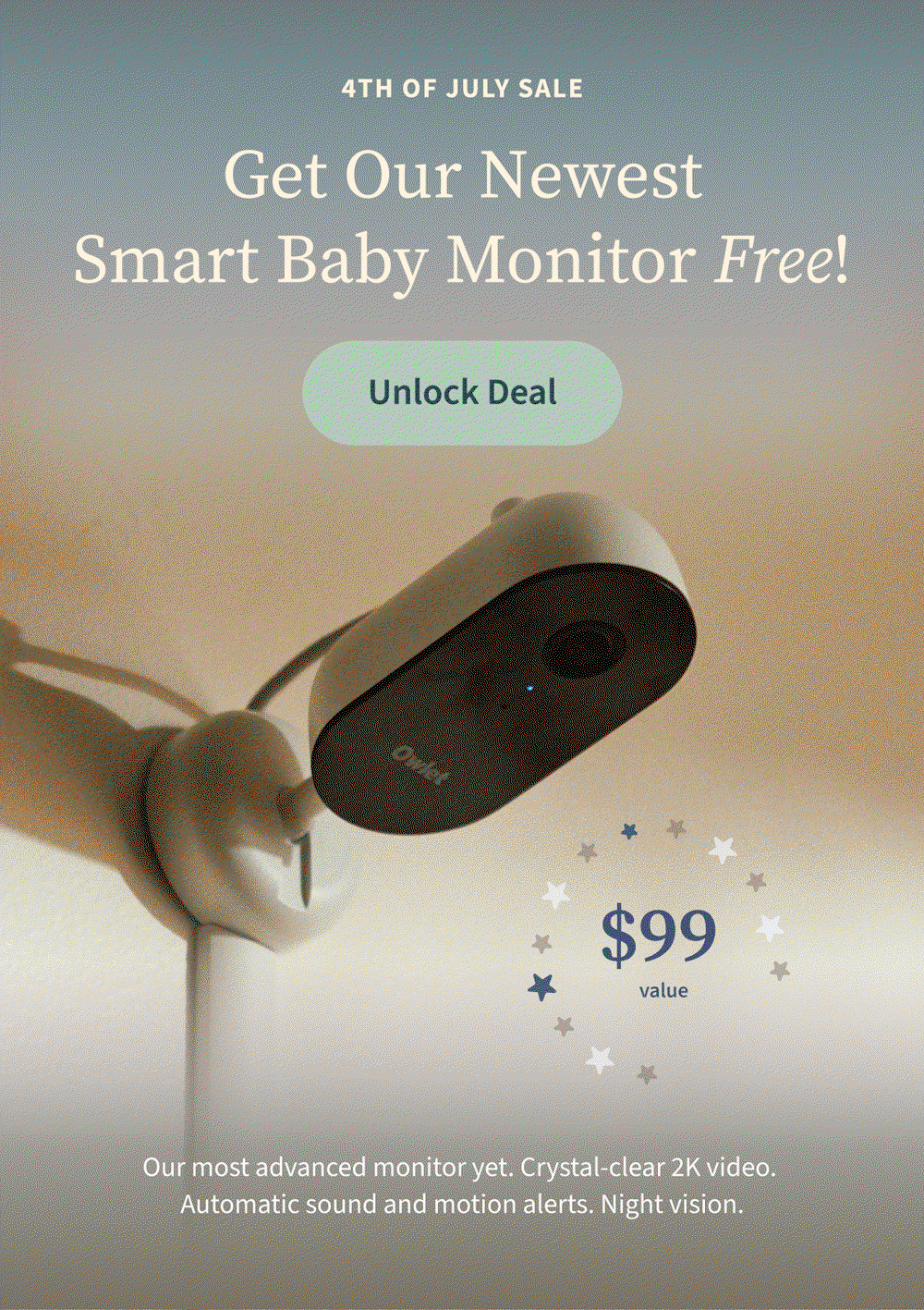 4th of July Sale | Get Our Newest Smart Baby Monitor Free | Unlock Deal
