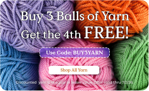 Buy 3 Balls of Yarn, Get the 4th FREE