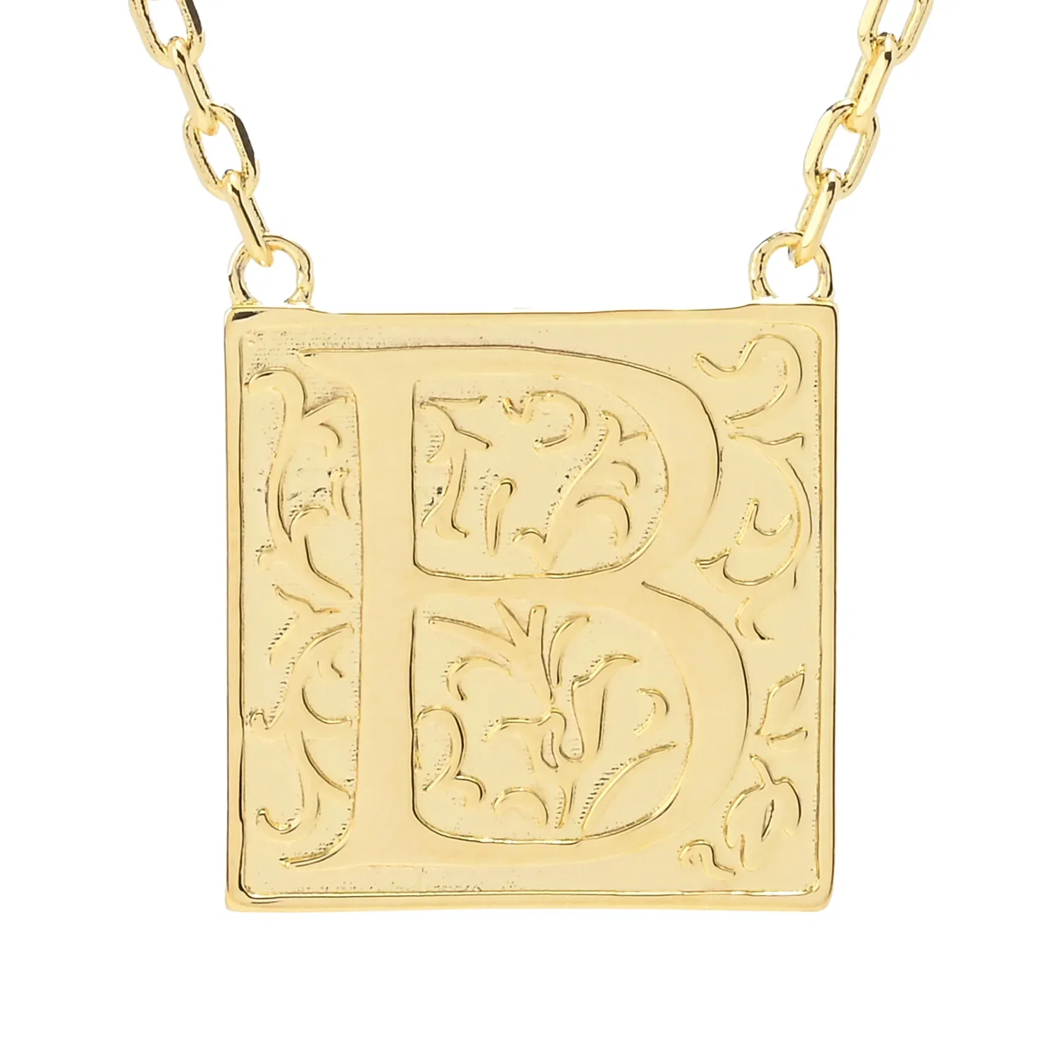Image of Toscana Italiana 18K Gold Plated Storybook Initial Necklace