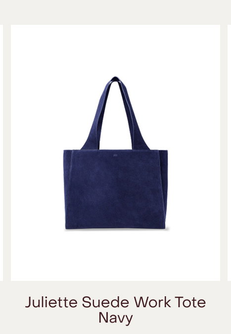 Juliette Suede Work Tote Navy