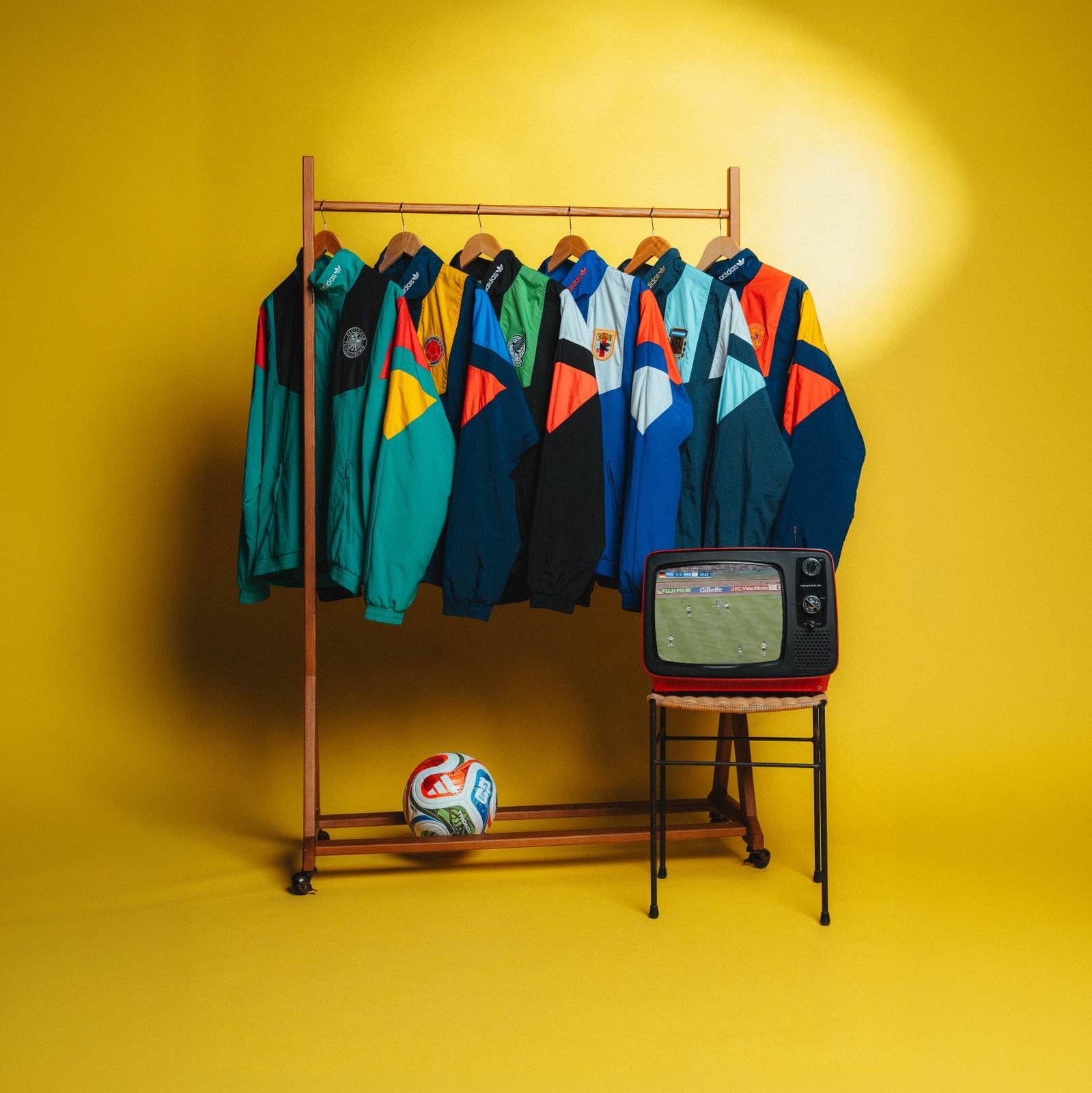 jackets hanging on coatrack