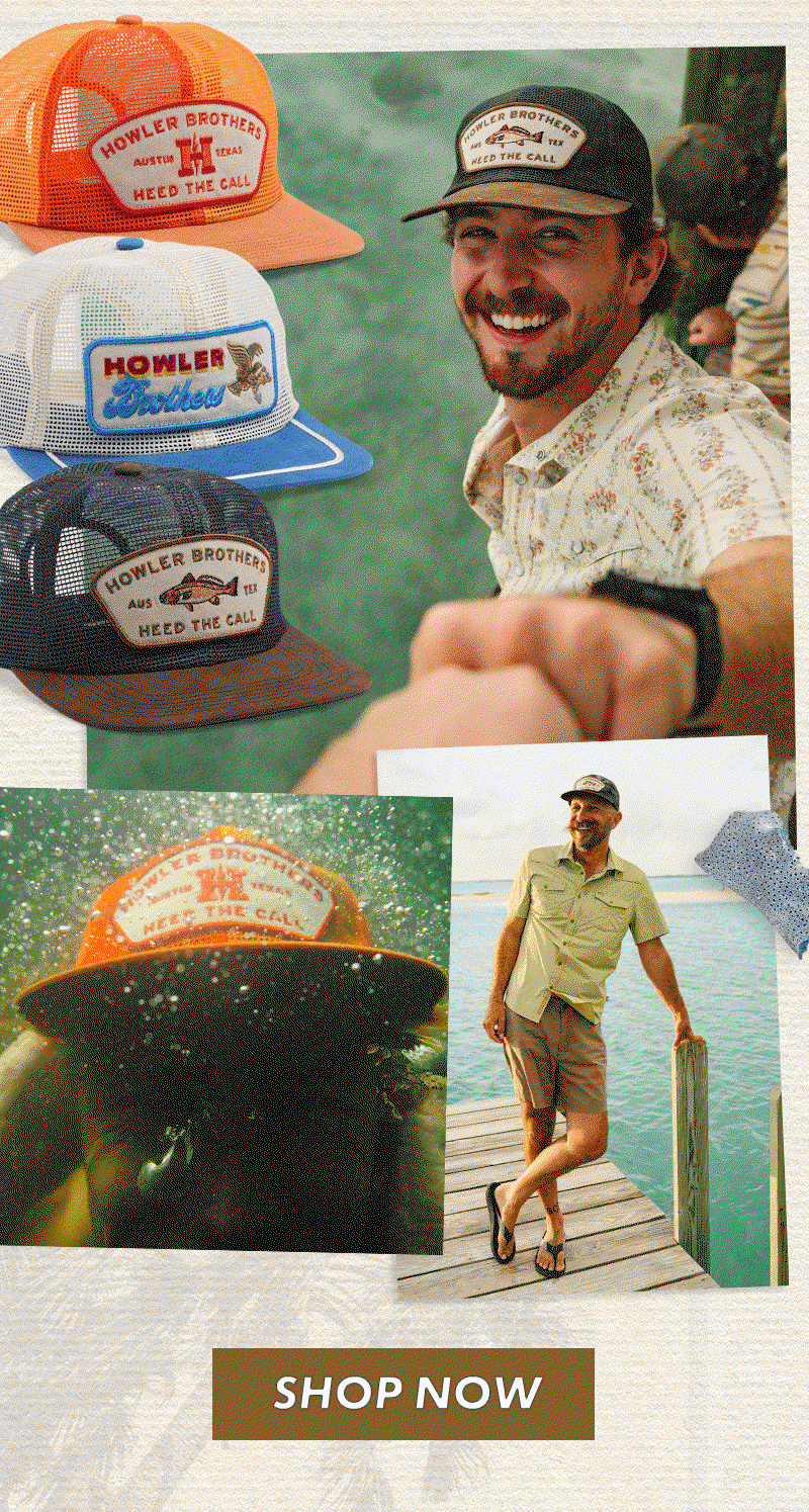 Our Feedstore Hat combines classic trucker styling with breathable all-mesh construction and a rotating cast of Howler graphics that seem right at home on a long drive, a fishing trip, or an afternoon spent avoiding responsibilities. Come see the season's fresh lineup of this classic style reinvented by HB.