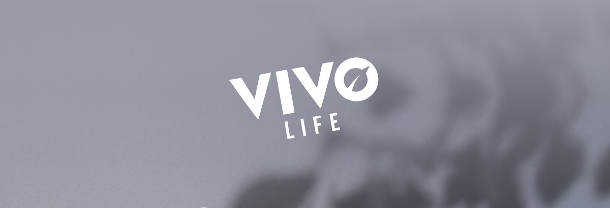 Vivo Life logo with a blurred background.