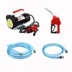 Fuel Transfer Pump Electric Diesel Kerosene 12V DC 10GPM Nozzle Hoses Portable Car Truck Oil Excavator Bowser Reserve Tank Refuel Station Auto Stop