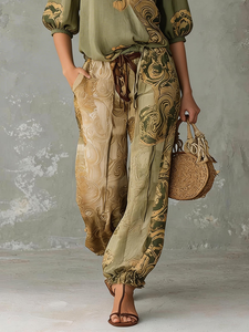 Image of Vacation Ethnic Ankle Banded Pants