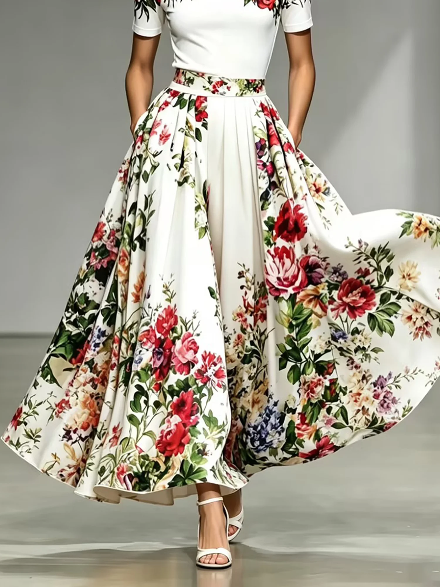 Image of Urban Floral Maxi Skirt
