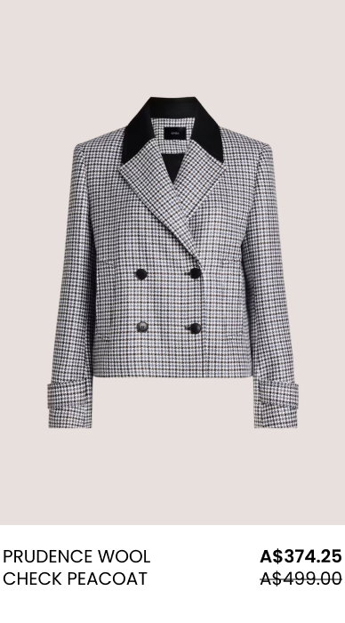 Prudence Wool Check Peacoat