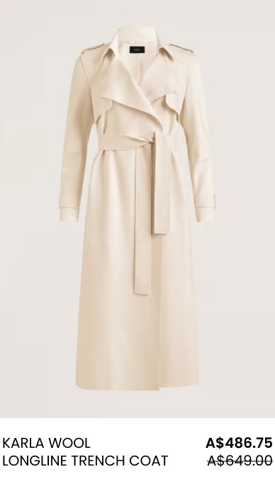 Karla Wool Longline Trench Coat