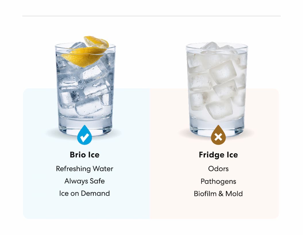 Brio Ice Vs Fridge Ice Comparison