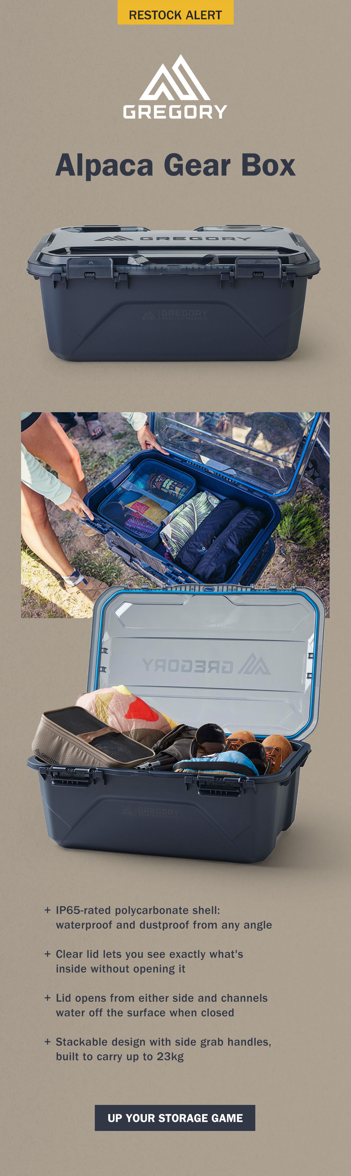 Gregory Alpaca Gear Box | Restock Alert | WildBounds