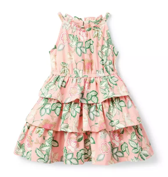 Image of Floral Tiered Ruffle Dress