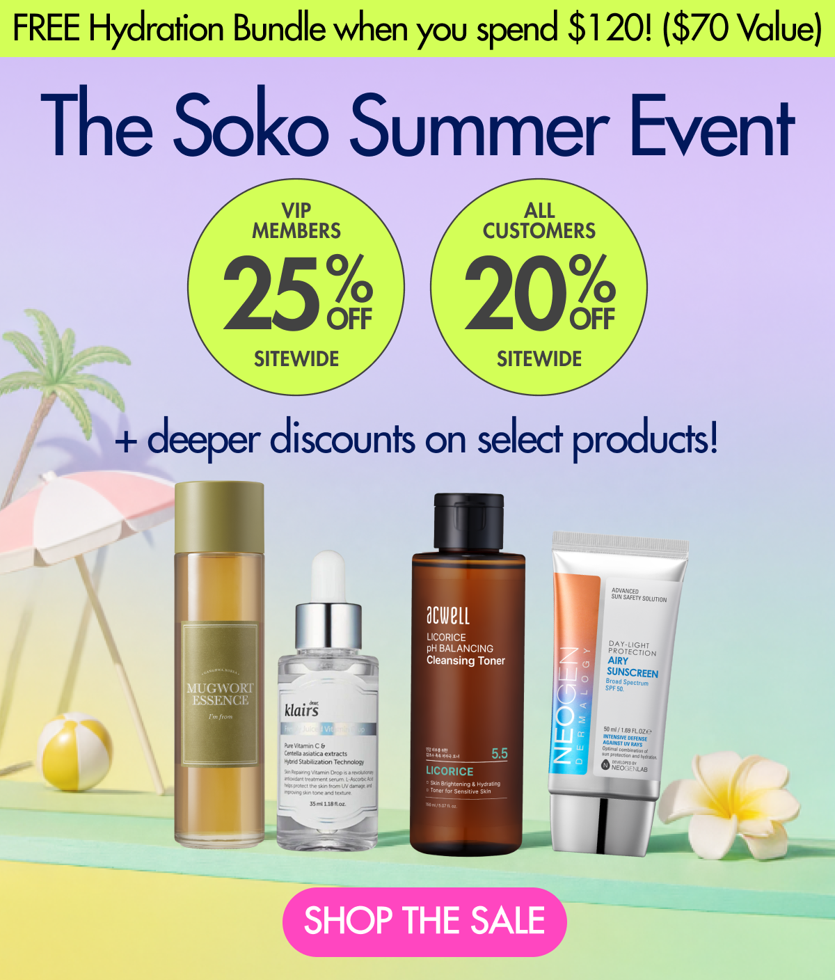The Soko Summer Event get 20% OFF sitewide + deeper discounts on select products