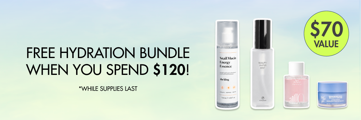 Free Hydration Bundle when you spend $120 ($70 Value)