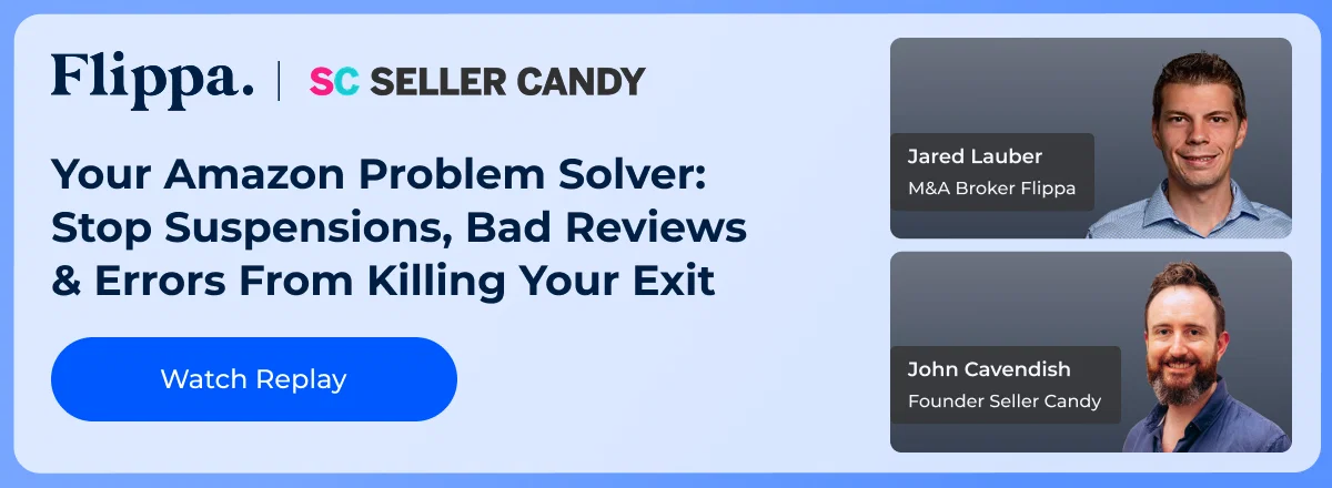 Seller Candy x Flippa - Webinar - Daily Banner - Desktop - post event