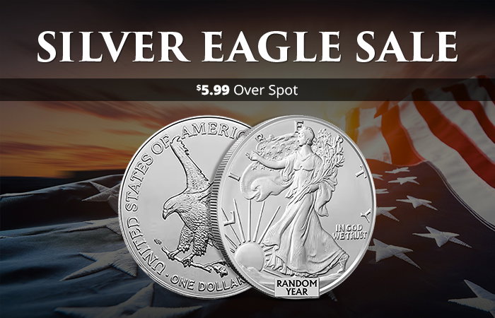 ON SALE: 1 oz American Silver Eagle Coin (Random Year)